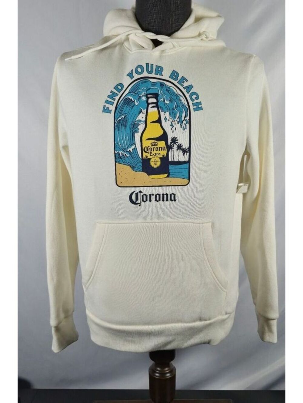 NWT Corona Extra Find Your Beach Graphic Hoodie Medium